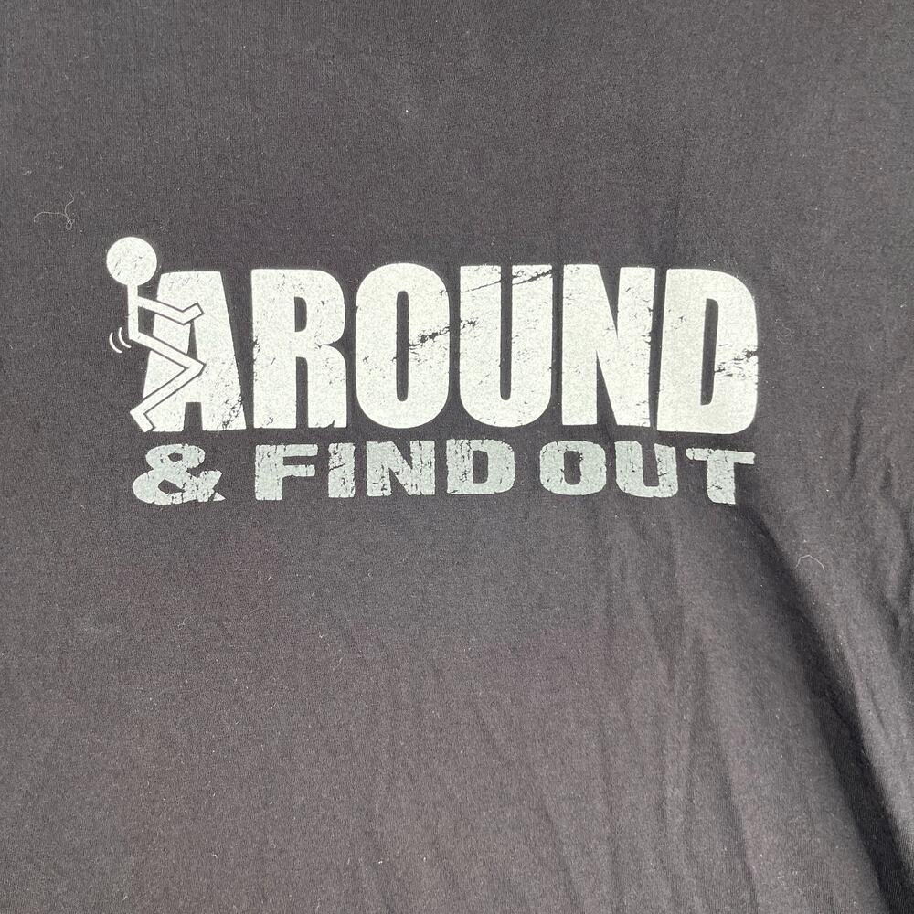 We The People F Around & Find Out Graphic Print T Shirt Mens 3XL Black - Picture 2 of 9